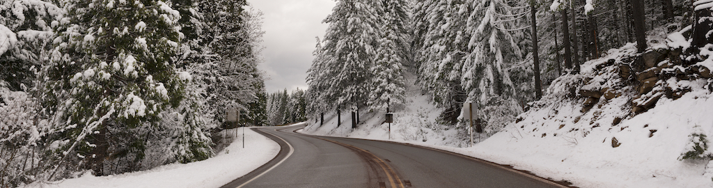 High Sierra winter road